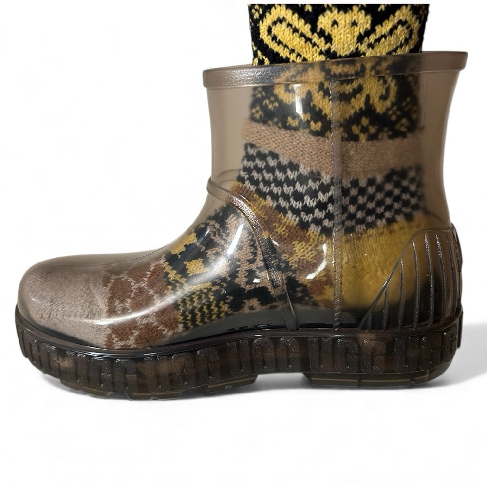 UGG Translucent Brown Short Rain Boots